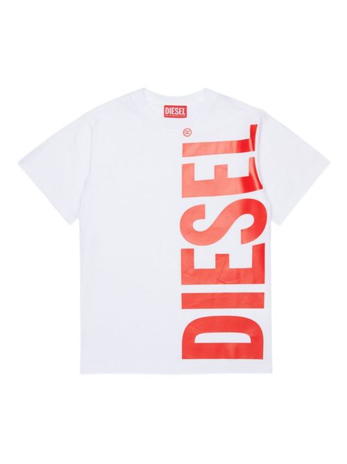 T-shirt bambino Diesel over bianca a manica corta DIESEL KIDS | J0273700YI9K100
